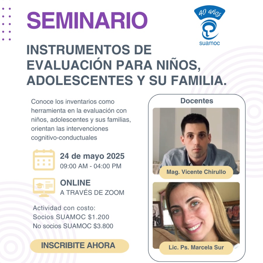 Instrumentos de evaluación para niños, adolescentes y su familia